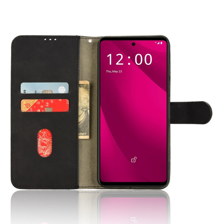 For T-Mobile Revvl 7 Pro 5G Skin Feel Magnetic Flip Leather Phone Case