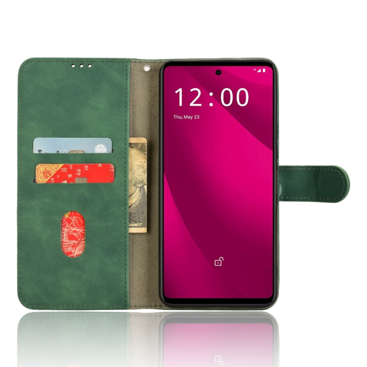 For T-Mobile Revvl 7 Pro 5G Skin Feel Magnetic Flip Leather Phone Case