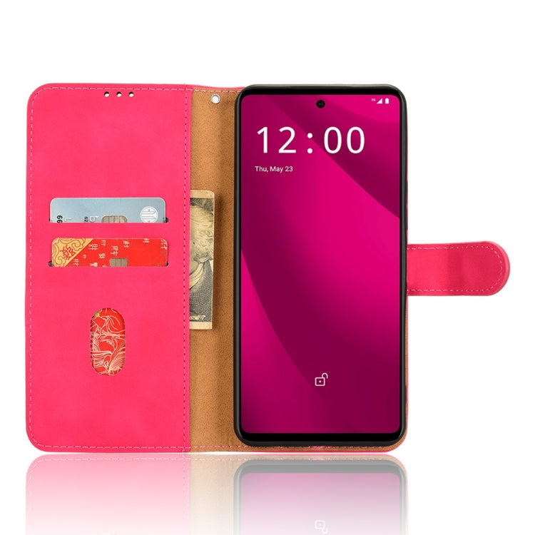 For T-Mobile Revvl 7 Pro 5G Skin Feel Magnetic Flip Leather Phone Case