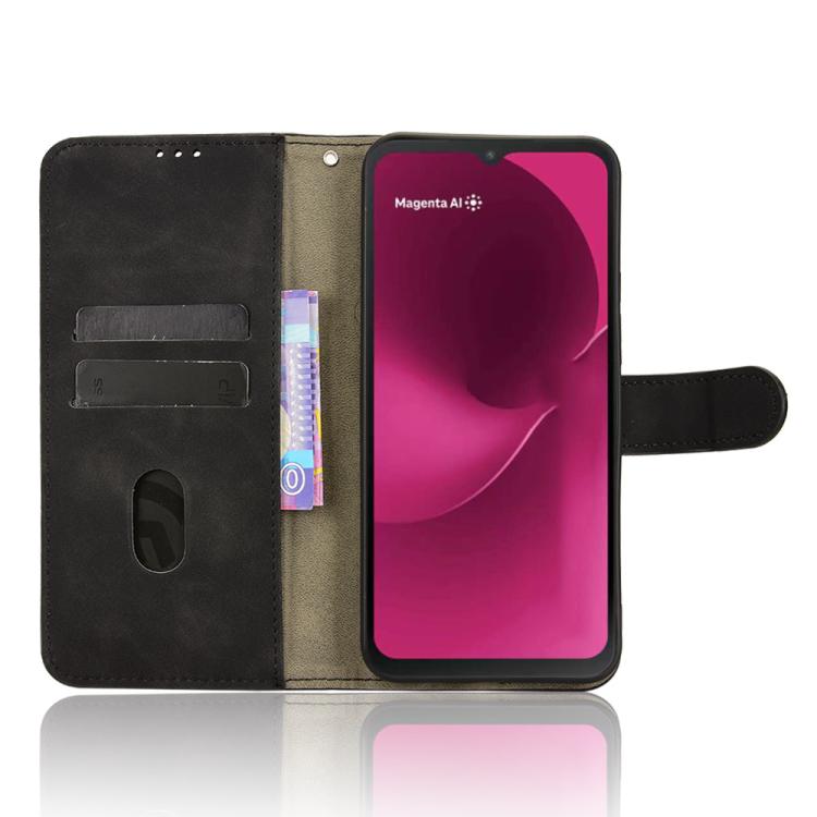 For T-Mobile Revvl 8 5G Skin Feel Magnetic Flip Leather Phone Case