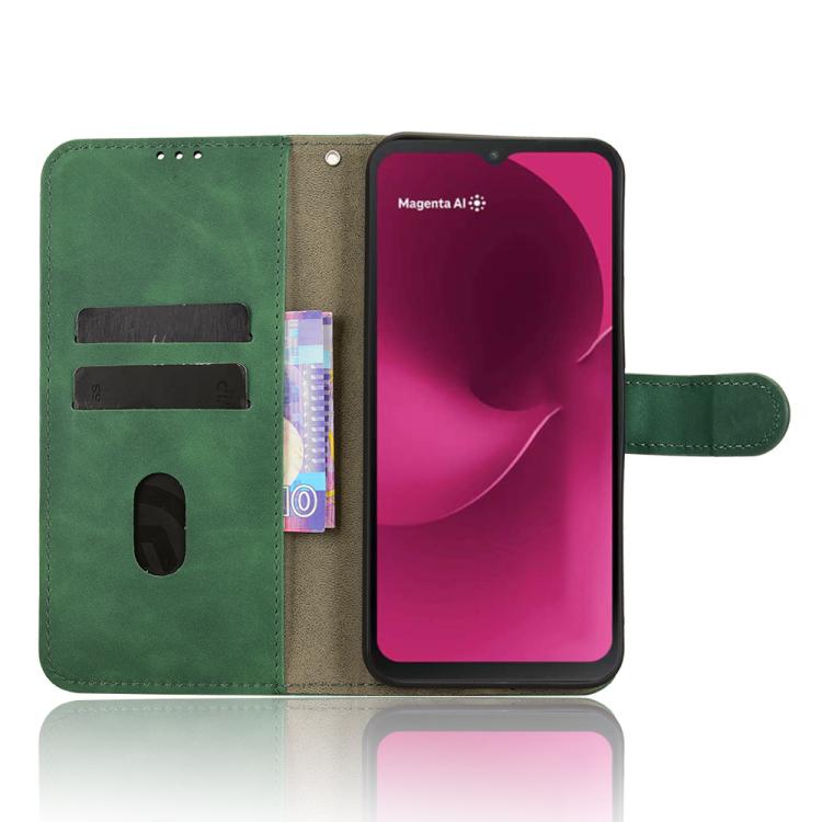 For T-Mobile Revvl 8 5G Skin Feel Magnetic Flip Leather Phone Case