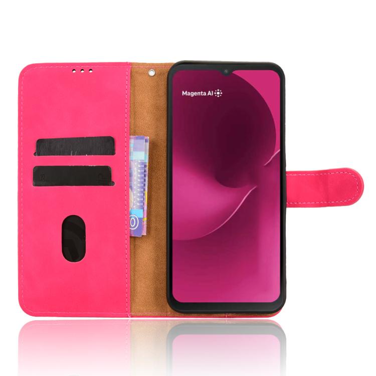 For T-Mobile Revvl 8 5G Skin Feel Magnetic Flip Leather Phone Case