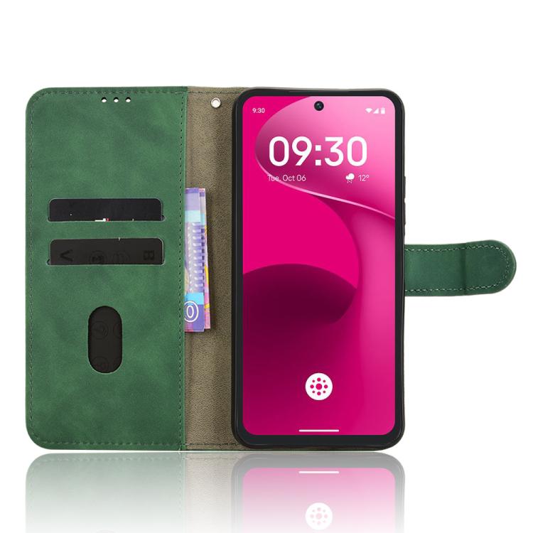 For T-Mobile Revvl 8 Pro 5G Skin Feel Magnetic Flip Leather Phone Case