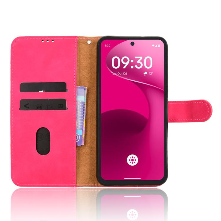 For T-Mobile Revvl 8 Pro 5G Skin Feel Magnetic Flip Leather Phone Case