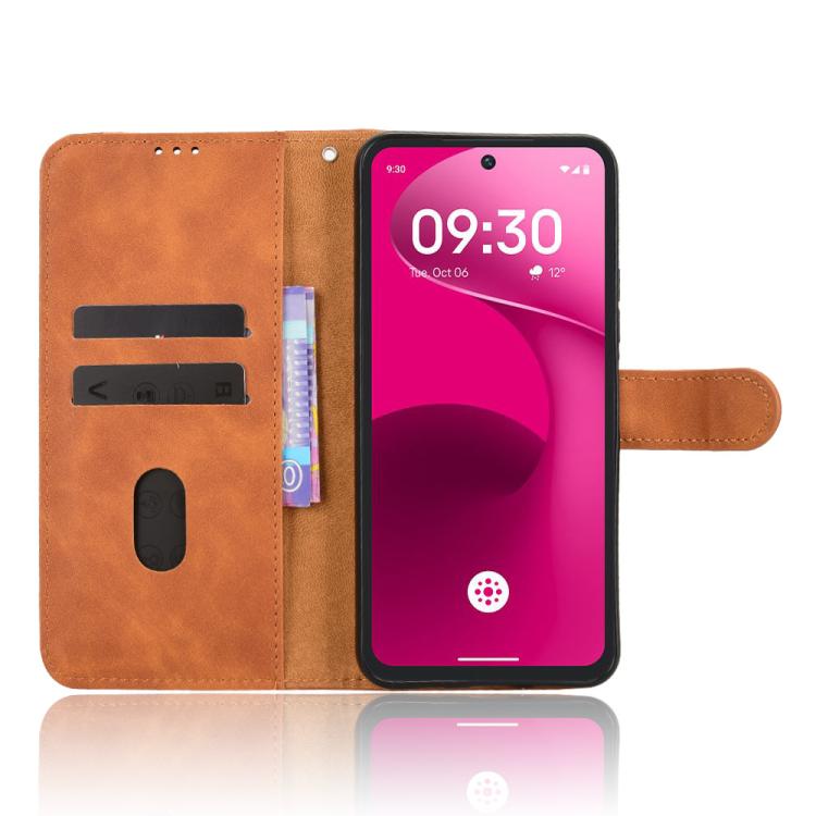 For T-Mobile Revvl 8 Pro 5G Skin Feel Magnetic Flip Leather Phone Case