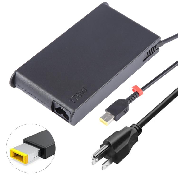 170W 20V 8.5A Laptop Notebook Power Adapter with Big Square USB Port For Lenovo Thinkpad / ThinkBook / Xiaoxin, Plug:US Plug