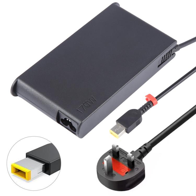 170W 20V 8.5A Laptop Notebook Power Adapter with Big Square USB Port For Lenovo Thinkpad / ThinkBook / Xiaoxin, Plug:UK Plug