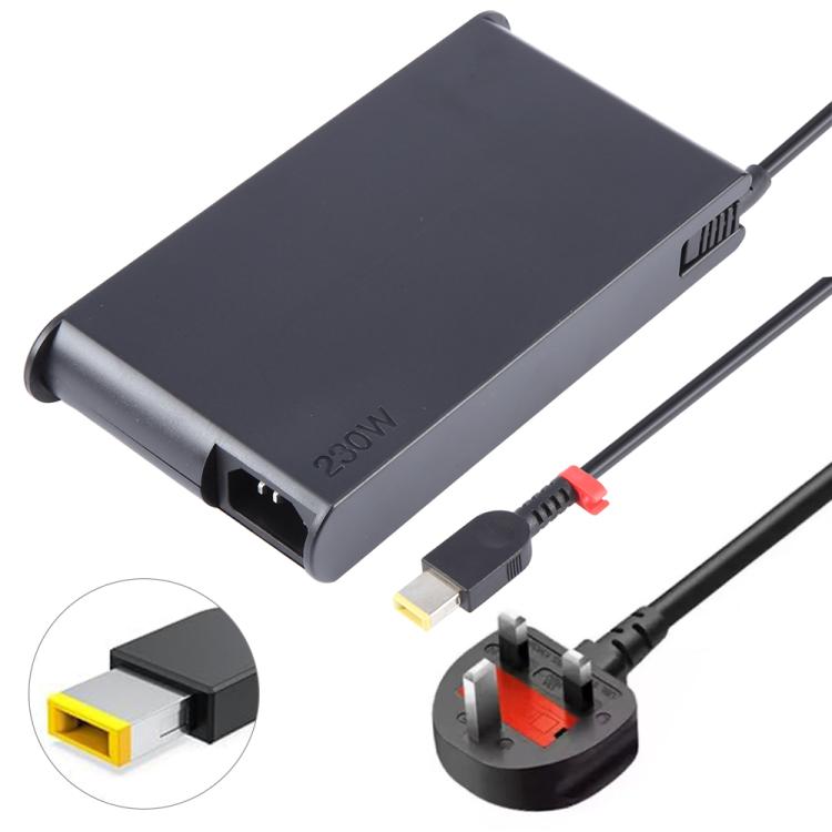 230W 20V 11.5A Laptop Notebook Power Adapter with Big Square USB Port For Lenovo Thinkpad / ThinkBook / Xiaoxin, Plug:UK Plug