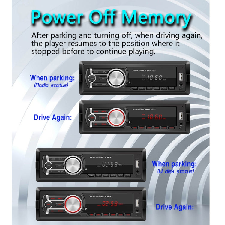 1784E Universal Car Radio Receiver MP3 Player, Support FM with Remote Control