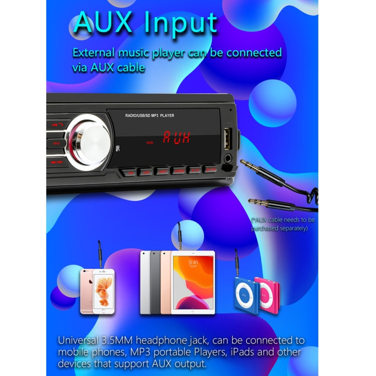 1784E Universal Car Radio Receiver MP3 Player, Support FM with Remote Control