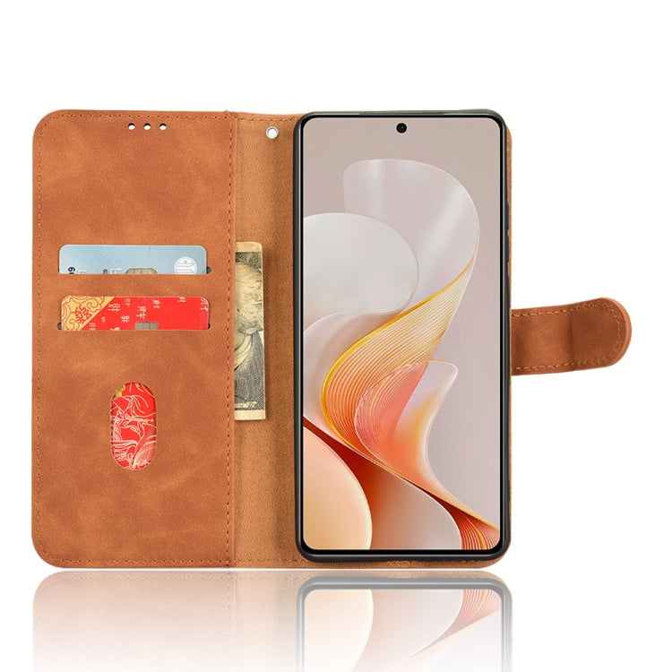 For vivo S19 Skin Feel Magnetic Flip Leather Phone Case