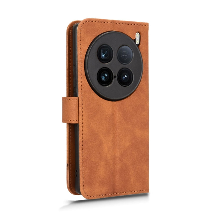 For vivo X100 Ultra Skin Feel Magnetic Flip Leather Phone Case