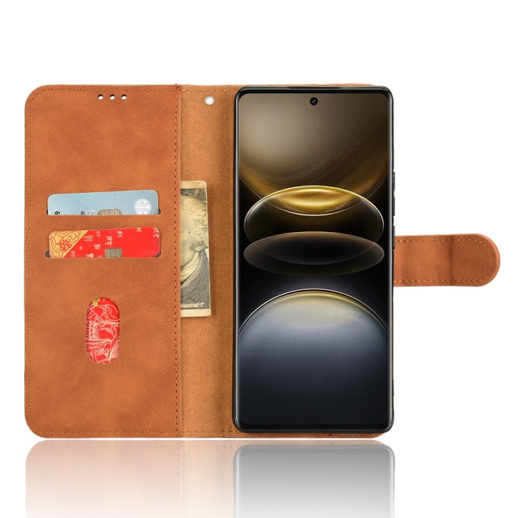 For vivo X100 Ultra Skin Feel Magnetic Flip Leather Phone Case