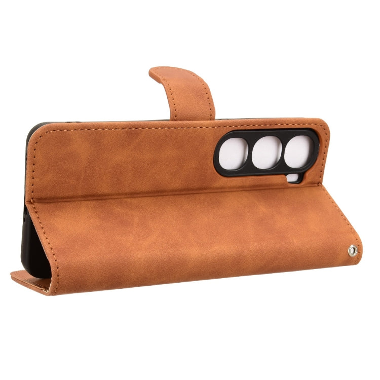 For vivo V40 Lite 5G Skin Feel Magnetic Flip Leather Phone Case