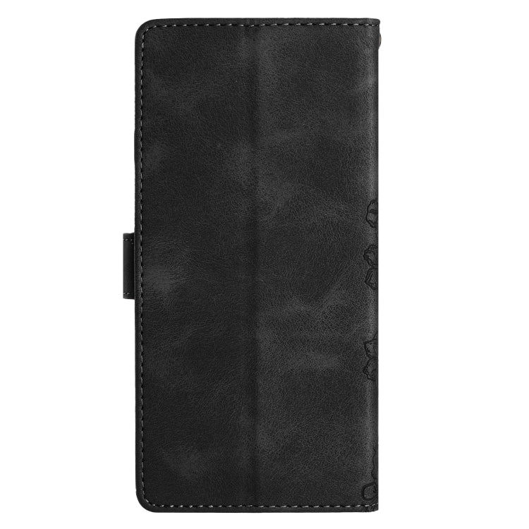 For Google Pixel 8a Cherry Blossom Butterfly Skin Feel Embossed PU Phone Case