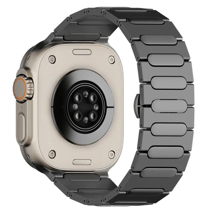 For Apple Watch Ultra 2 49mm Oval Butterfly Buckle Titanium Alloy Watch Band