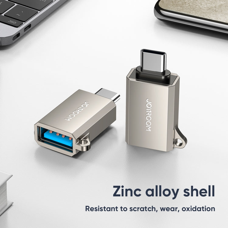 JOYROOM S-H151 Upgraded Version USB-C / Type-C Male c 3.0 Female OTG Adapter - Pearl Nickel