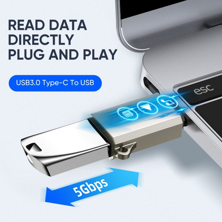 JOYROOM S-H151 Upgraded Version USB-C / Type-C Male c 3.0 Female OTG Adapter - Pearl Nickel
