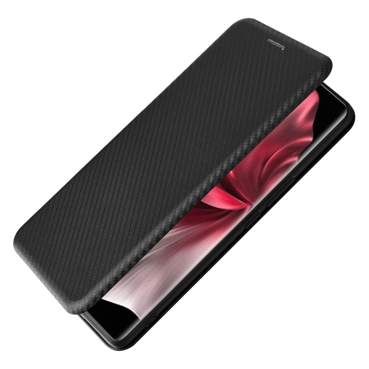 For vivo V30e Carbon Fiber Texture Flip Leather Phone Case