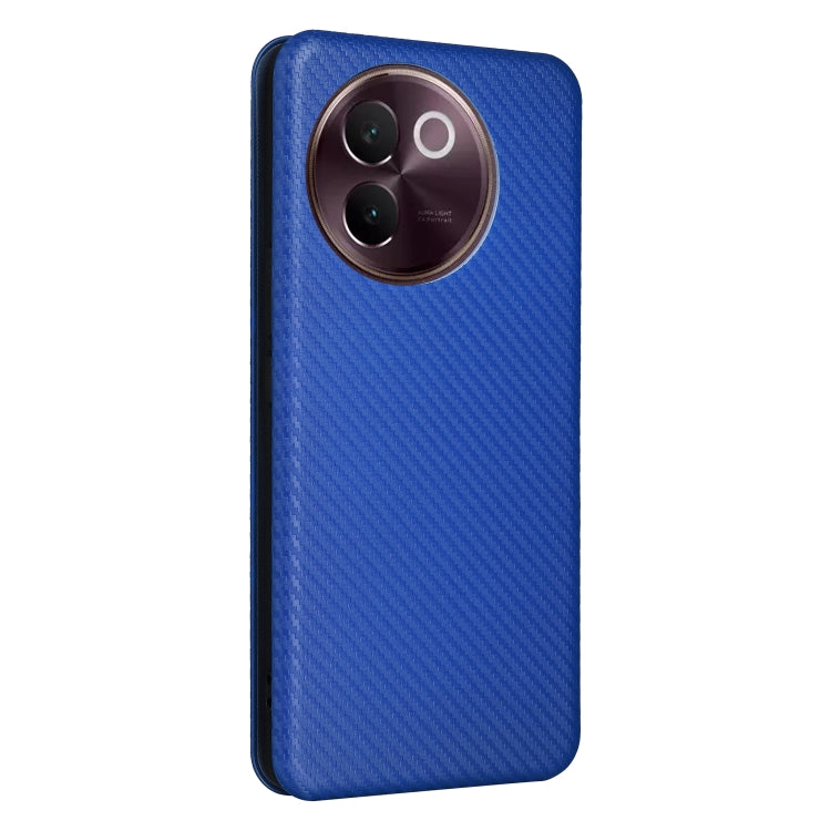 For vivo V30e Carbon Fiber Texture Flip Leather Phone Case