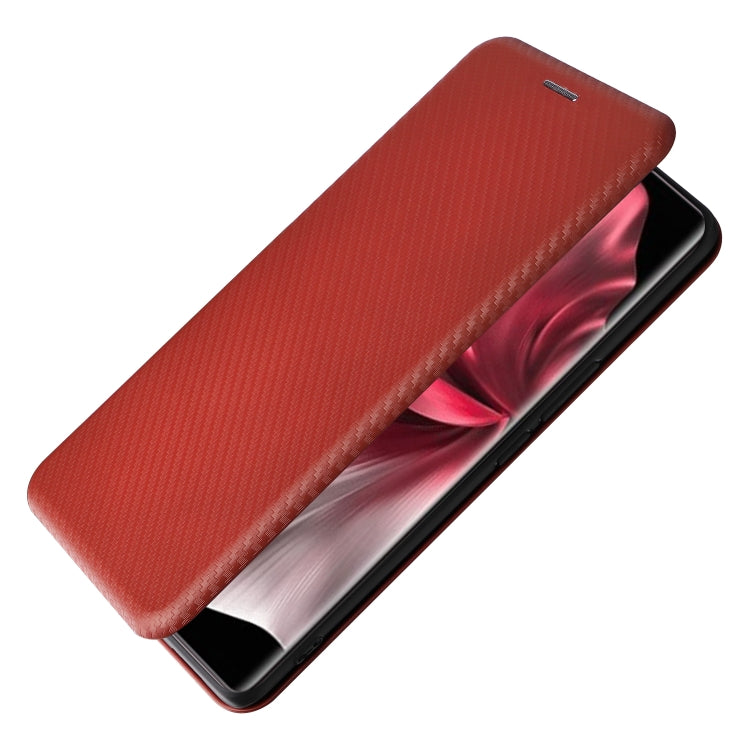 For vivo V30e Carbon Fiber Texture Flip Leather Phone Case