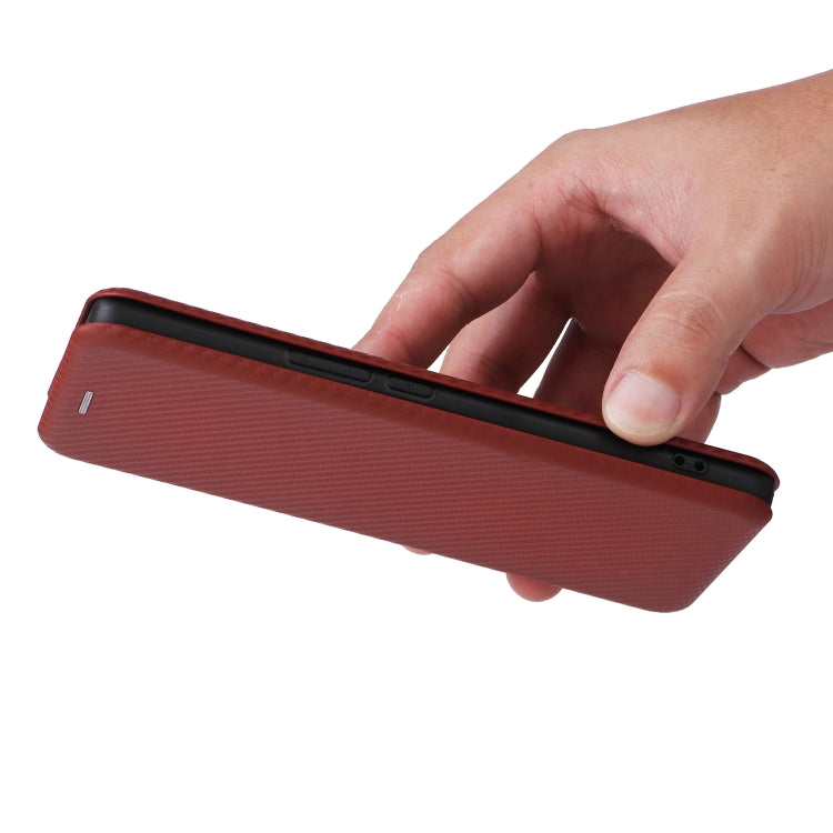 For vivo V30e Carbon Fiber Texture Flip Leather Phone Case