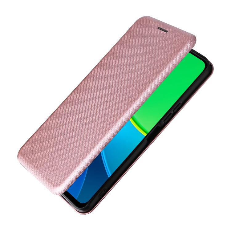 For vivo Y19s 4G Global Carbon Fiber Texture Flip Leather Phone Case