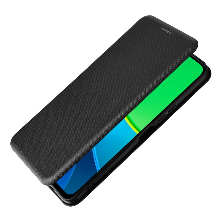 For vivo Y19s 4G Global Carbon Fiber Texture Flip Leather Phone Case