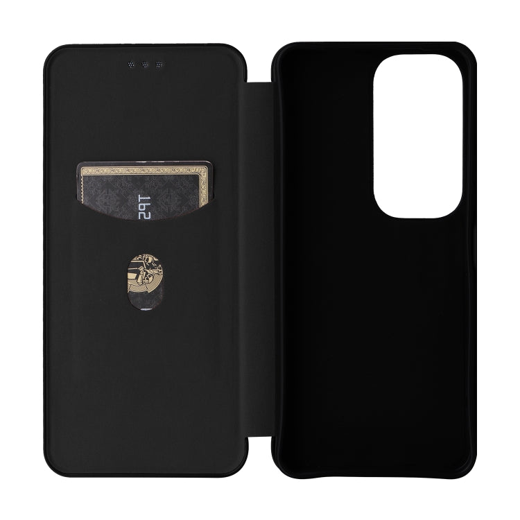For vivo Y19s 4G Global Carbon Fiber Texture Flip Leather Phone Case