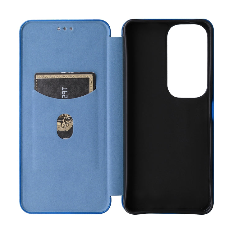 For vivo Y19s 4G Global Carbon Fiber Texture Flip Leather Phone Case