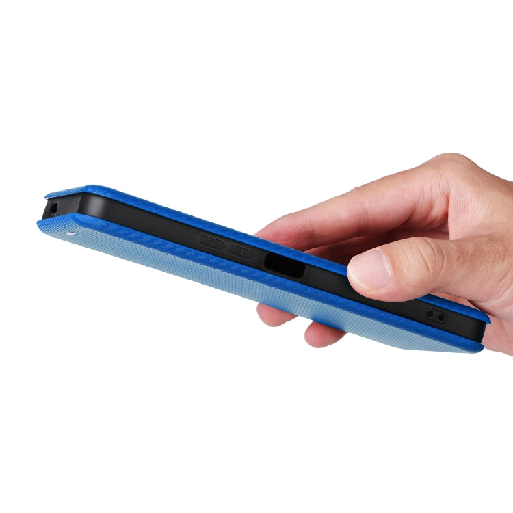 For vivo Y19s 4G Global Carbon Fiber Texture Flip Leather Phone Case