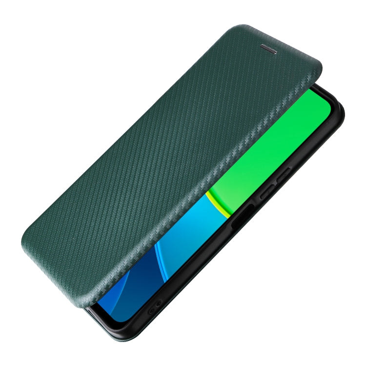 For vivo Y19s 4G Global Carbon Fiber Texture Flip Leather Phone Case