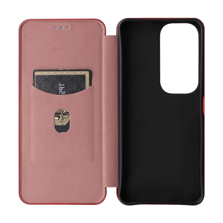 For vivo Y19s 4G Global Carbon Fiber Texture Flip Leather Phone Case