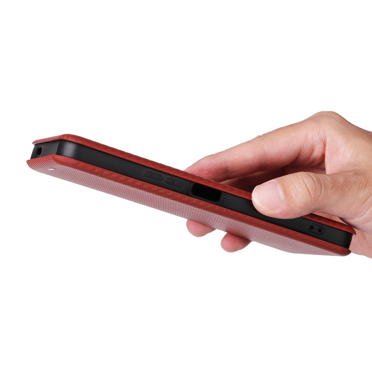 For vivo Y19s 4G Global Carbon Fiber Texture Flip Leather Phone Case