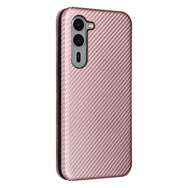 For Fujitsu Arrows F-51E We2 Plus Carbon Fiber Texture Flip Leather Phone Case
