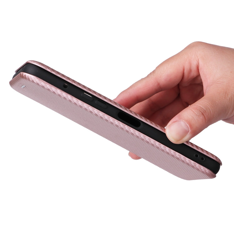 For Fujitsu Arrows F-51E We2 Plus Carbon Fiber Texture Flip Leather Phone Case