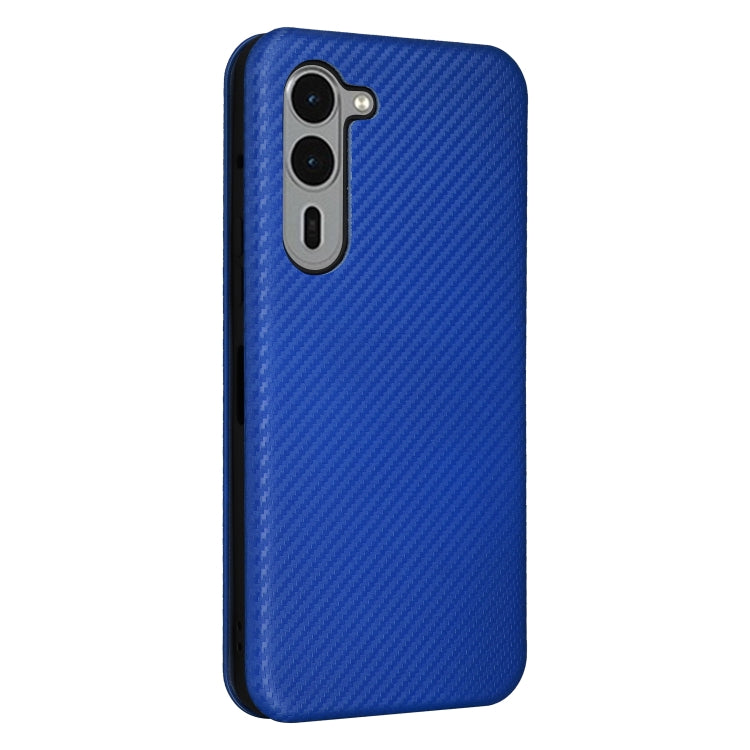 For Fujitsu Arrows F-51E We2 Plus Carbon Fiber Texture Flip Leather Phone Case
