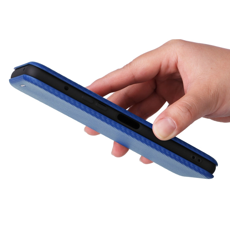For Fujitsu Arrows F-51E We2 Plus Carbon Fiber Texture Flip Leather Phone Case
