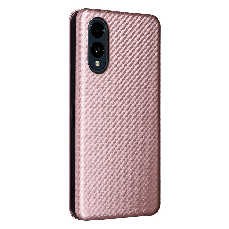 For Fujitsu Arrows F-52E We2 Carbon Fiber Texture Flip Leather Phone Case