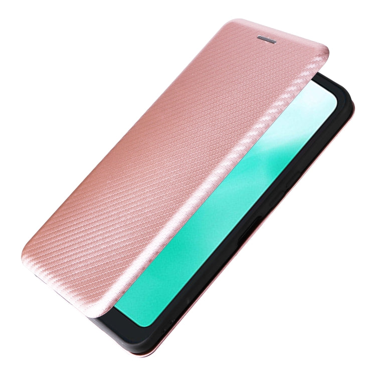 For Fujitsu Arrows F-52E We2 Carbon Fiber Texture Flip Leather Phone Case