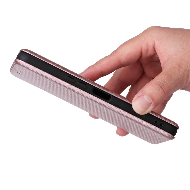 For Fujitsu Arrows F-52E We2 Carbon Fiber Texture Flip Leather Phone Case