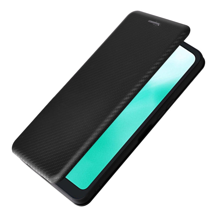 For Fujitsu Arrows F-52E We2 Carbon Fiber Texture Flip Leather Phone Case