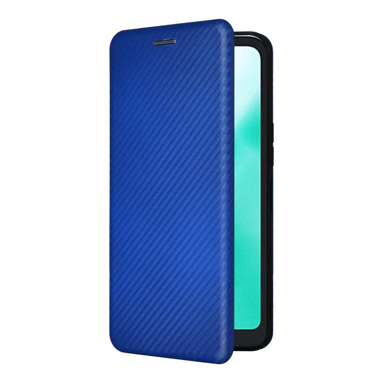 For Fujitsu Arrows F-52E We2 Carbon Fiber Texture Flip Leather Phone Case