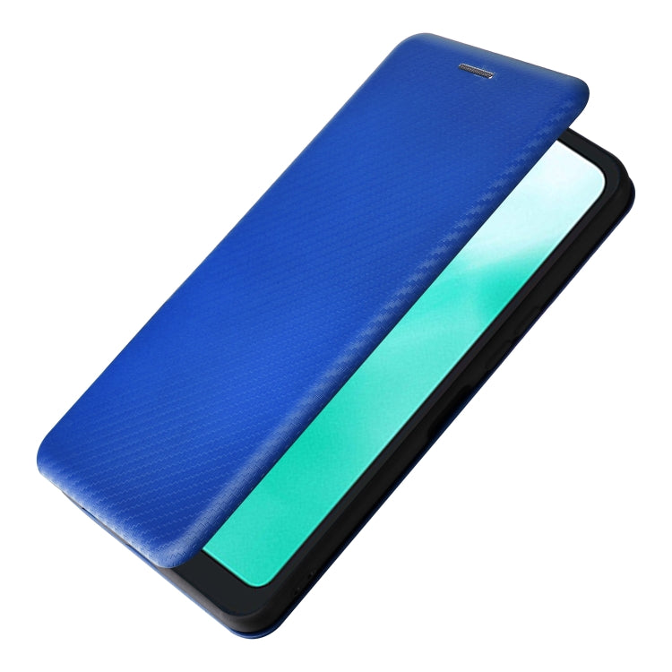 For Fujitsu Arrows F-52E We2 Carbon Fiber Texture Flip Leather Phone Case