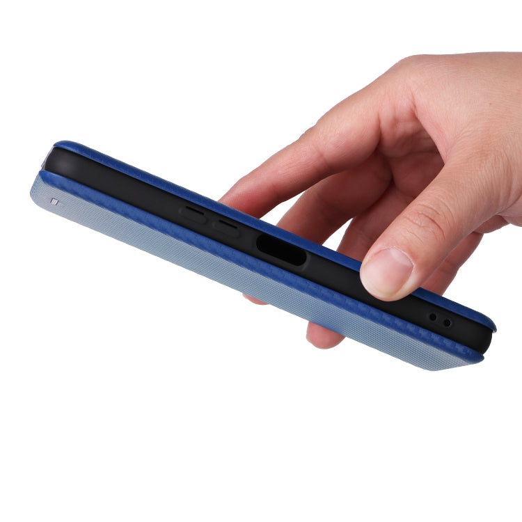For Fujitsu Arrows F-52E We2 Carbon Fiber Texture Flip Leather Phone Case