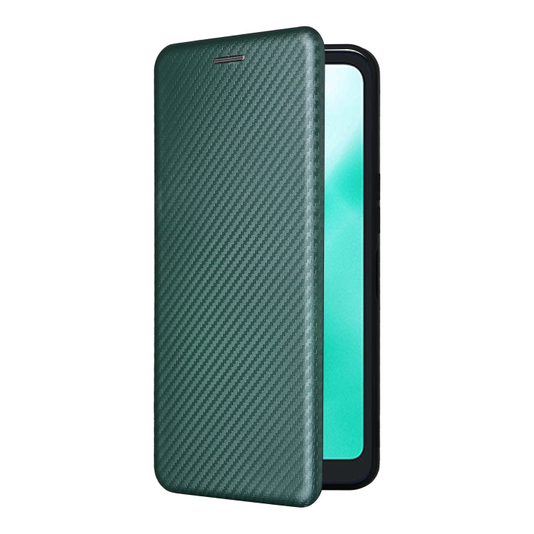 For Fujitsu Arrows F-52E We2 Carbon Fiber Texture Flip Leather Phone Case