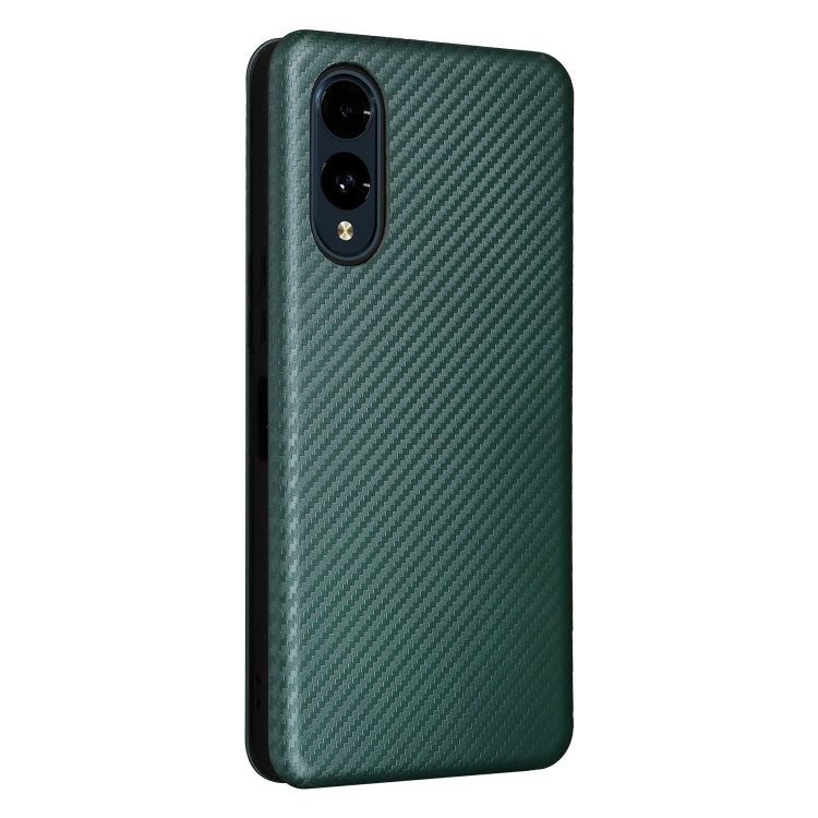 For Fujitsu Arrows F-52E We2 Carbon Fiber Texture Flip Leather Phone Case