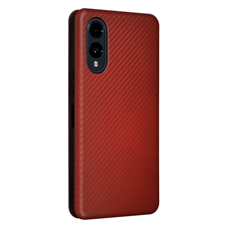 For Fujitsu Arrows F-52E We2 Carbon Fiber Texture Flip Leather Phone Case