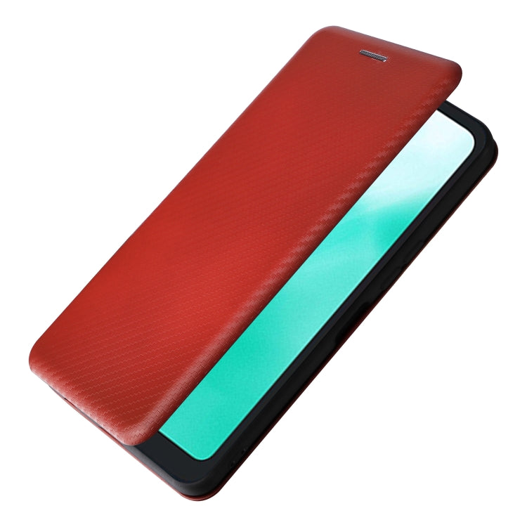 For Fujitsu Arrows F-52E We2 Carbon Fiber Texture Flip Leather Phone Case