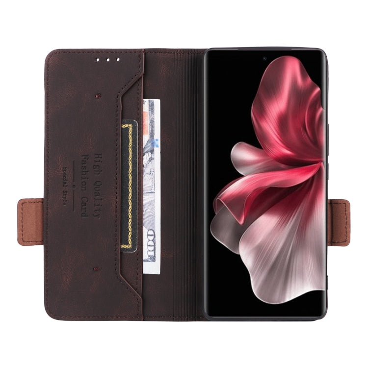 For vivo V30e Magnetic Clasp Leather Phone Case